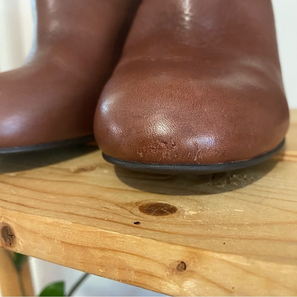 Tory Burch Brown Leather Fulton Zip Ankle Boots Booties 10 - Picture 16 of 16